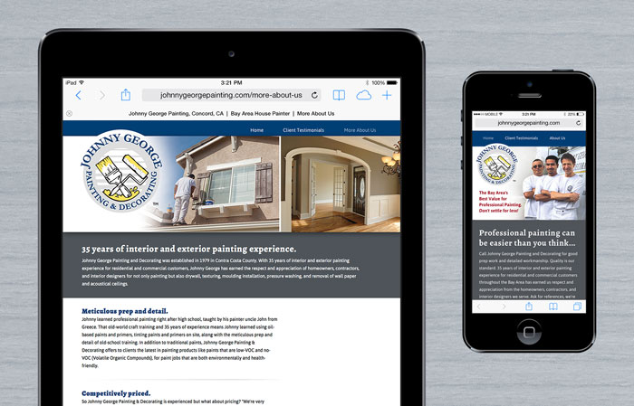responsive web design shown on iPad and iPhone