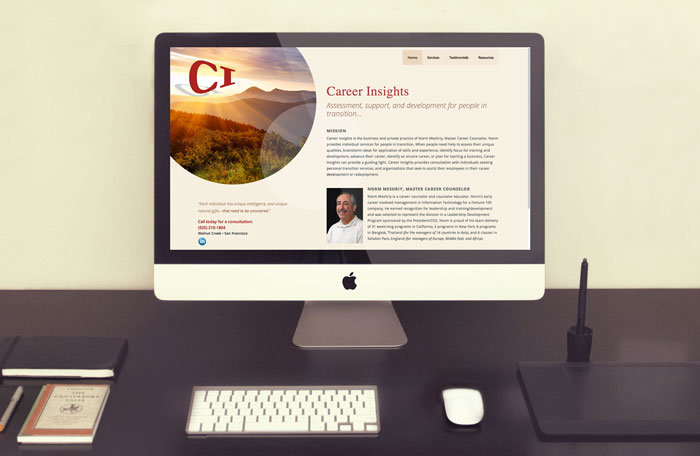 responsive website design shown on desktop computer