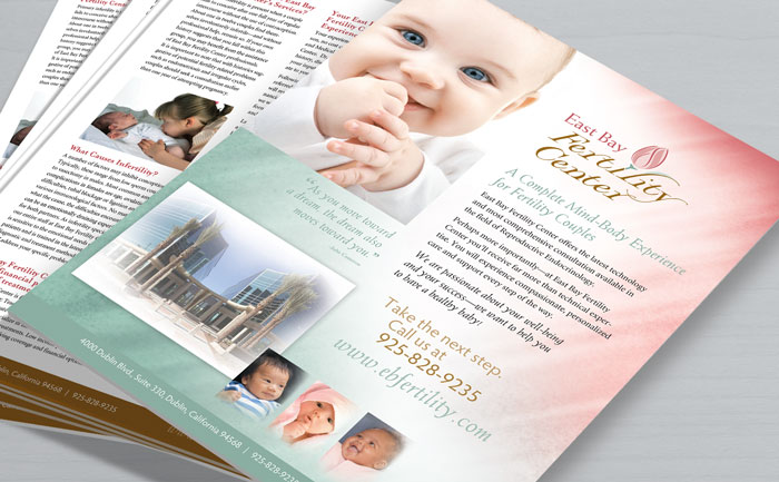 Two-sided flyer design for East Bay Fertility