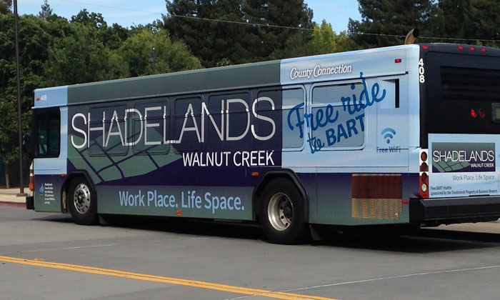 Bus wrap design for Shadelands Walnut Creek